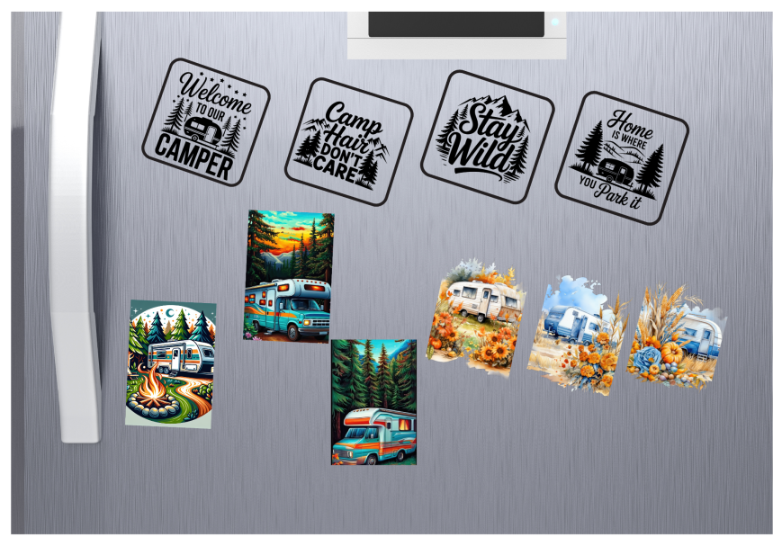 Touring and Camping Fridge Magnets Touring and Camping Fridge Magnets