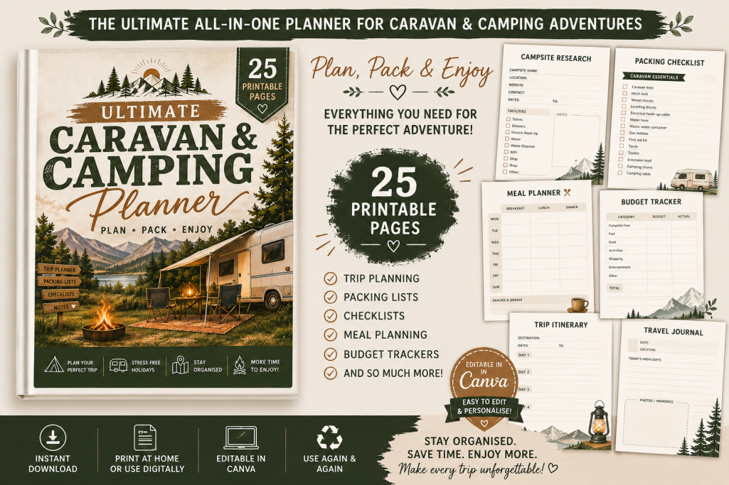 Ultimate Caravan & Camping Planner 25 pages