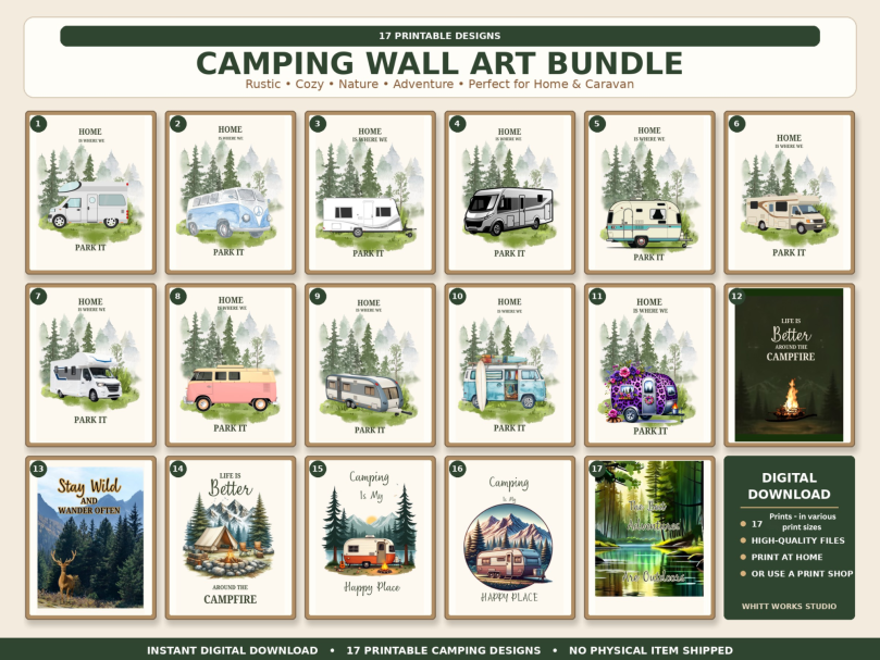 Camping Wall Art Bundle